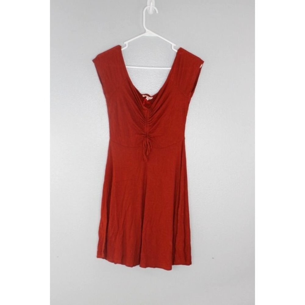 Rolla Coster Dress Women's M Burnt Orange Mini A Line Sun Ribbed Comfortable